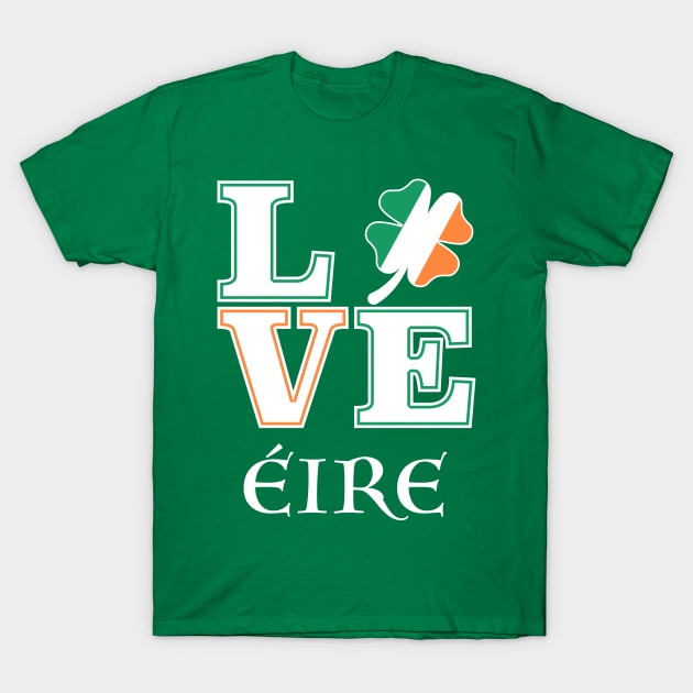 Ireland Love Eire T-Shirt by JeZeDe